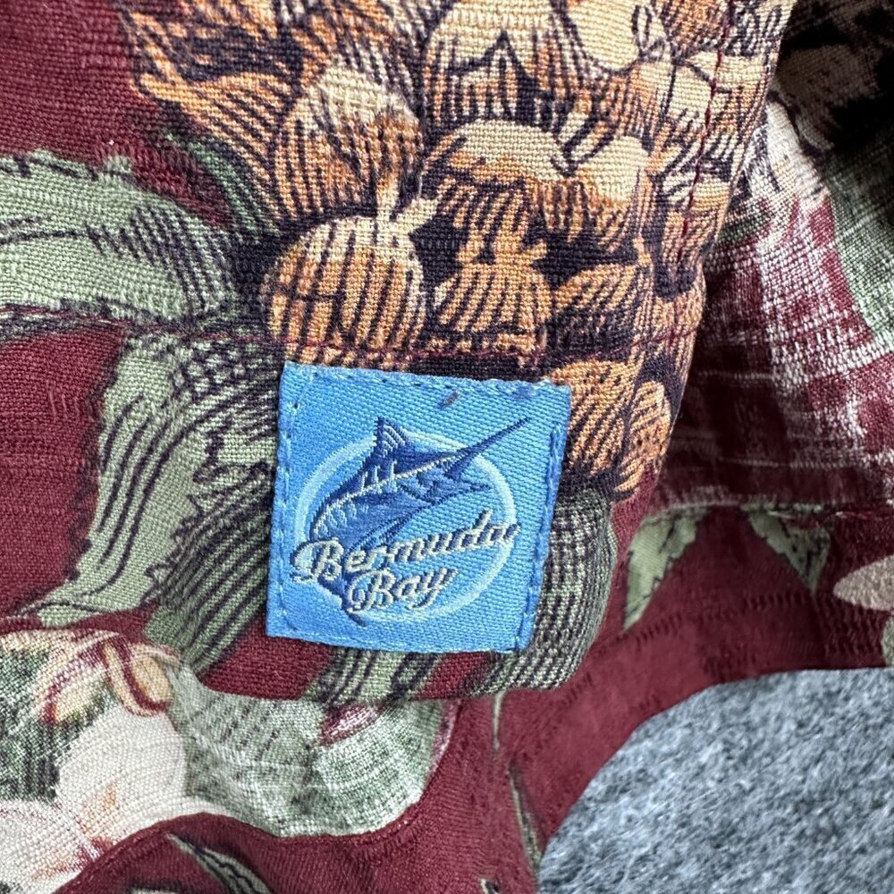 Bermuda Bay100 % Silk Men's Hawaiian Short Sleeve Shirt, Button Up, XXL - Picture 16 of 16